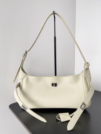 Ba*len*cia*ga women's bel air small shoulder bag in soya 30x17x10cm