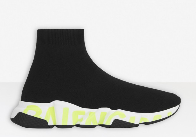 Balenciga Speed Black White Green sneaker
