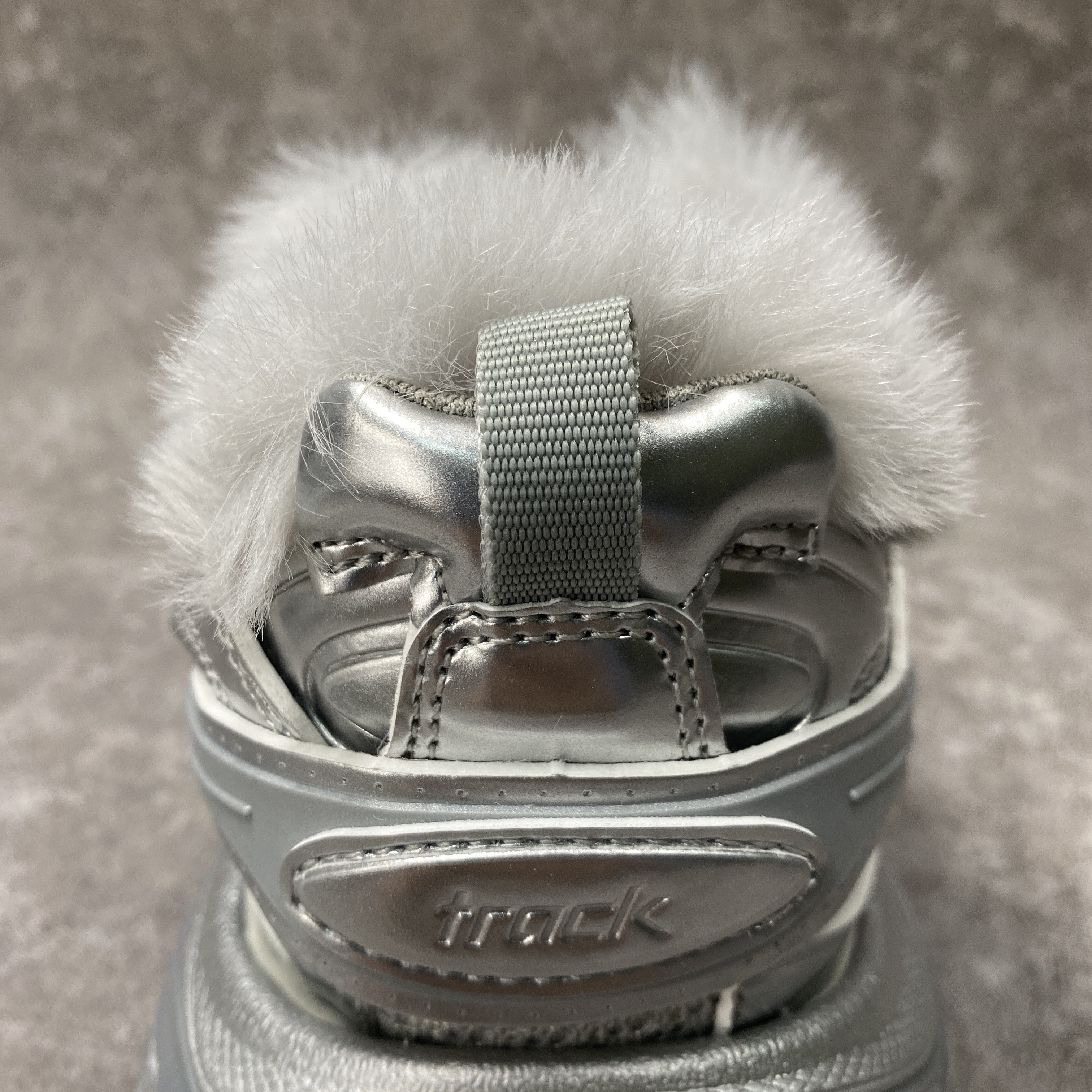 Balenciga Track Sneaker Silver Fur