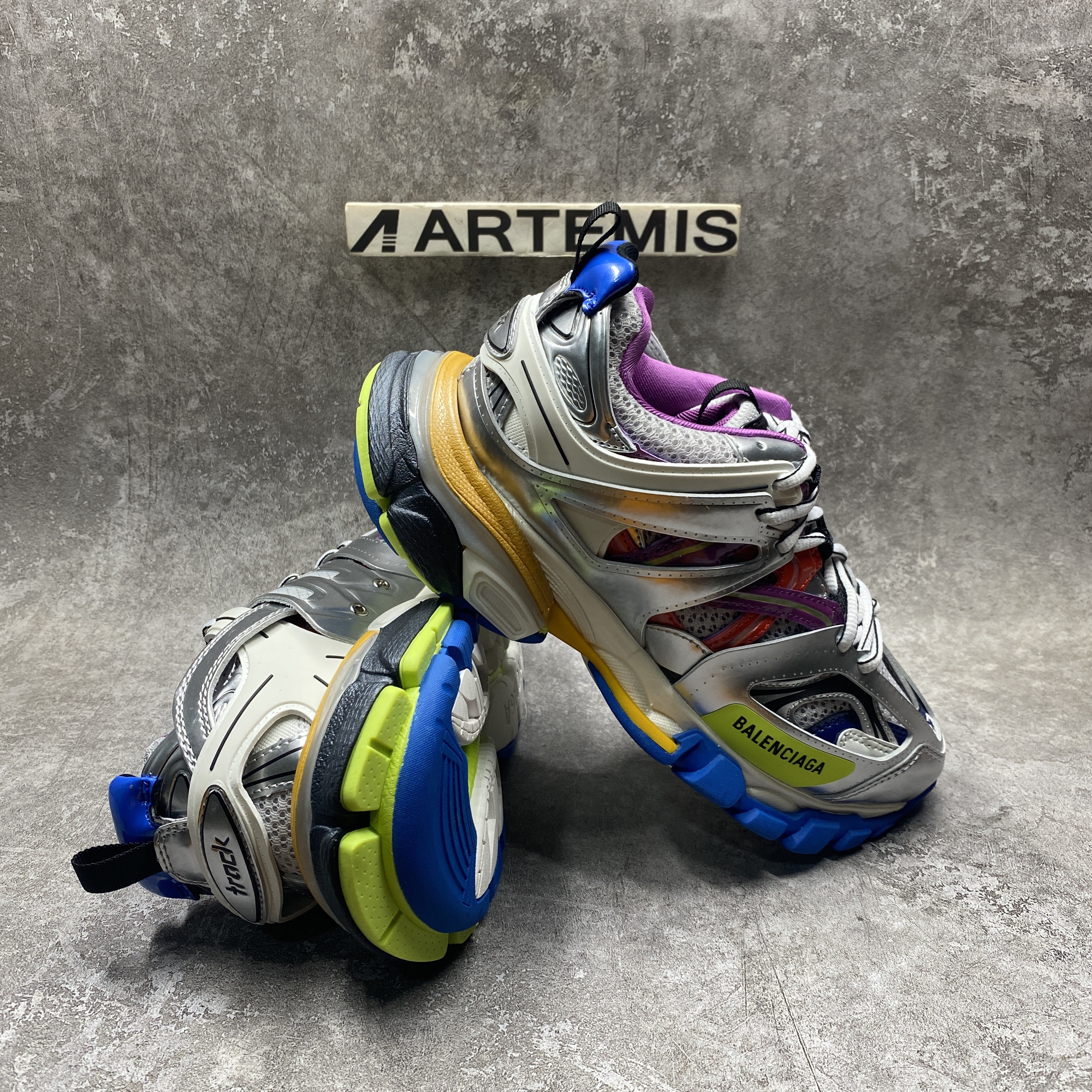 Balenciga Track Sneaker in Silver