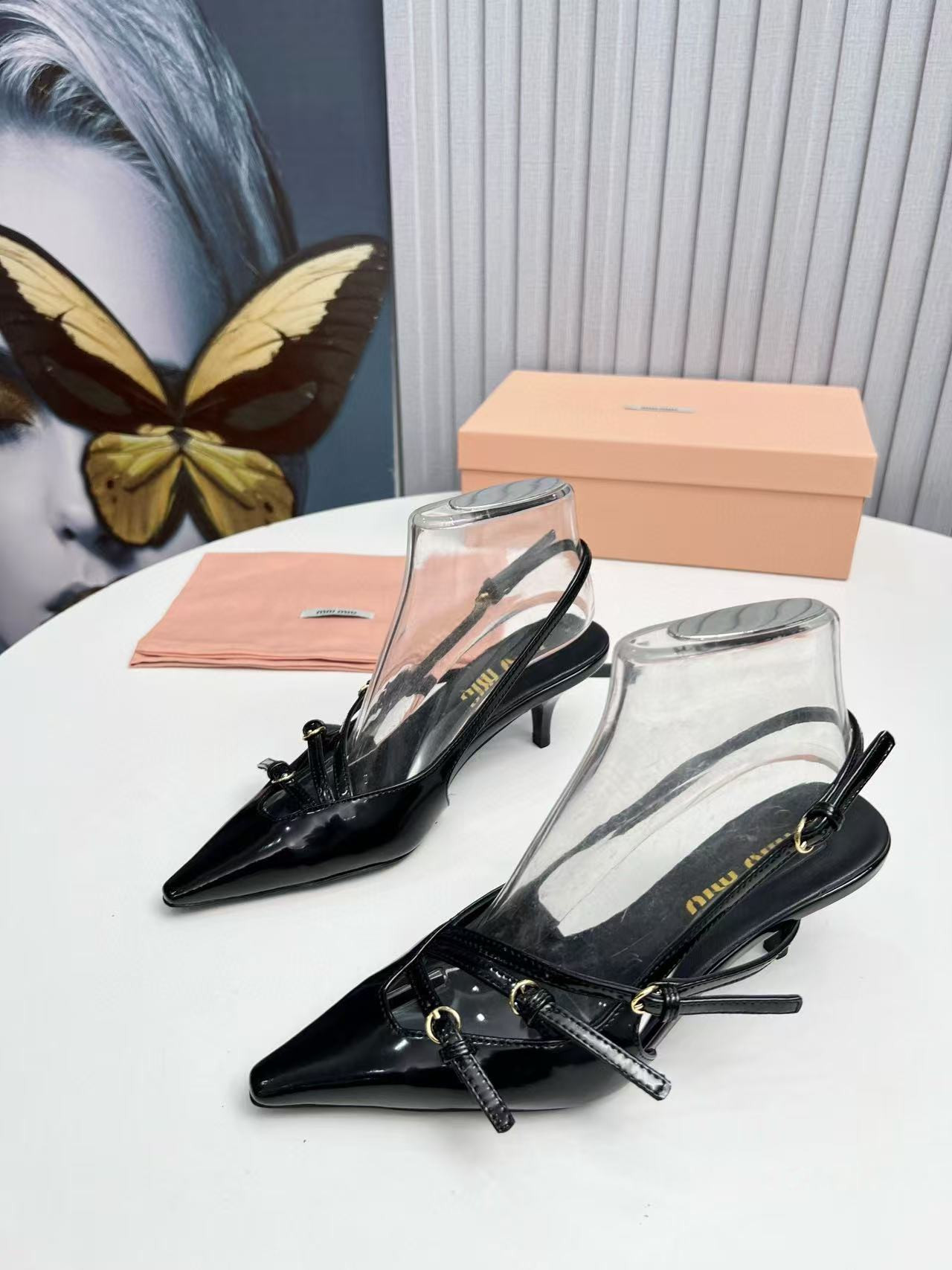 UA Miu Miu Slingbacks with Buckles