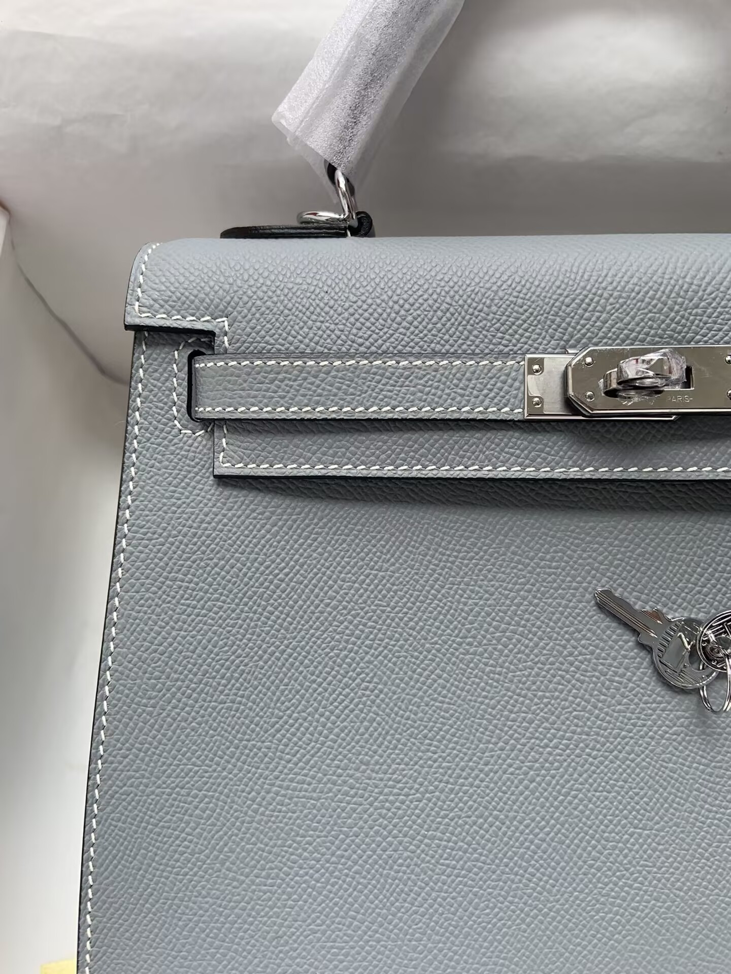 HERMÈS Kelly Silver-tone Hardware 25 28