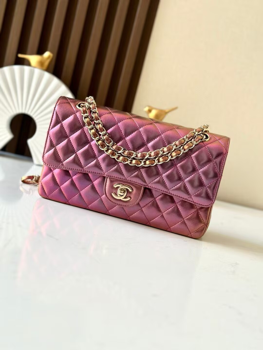 Ch*el classic flap handbag cf 25.5x15x6cm