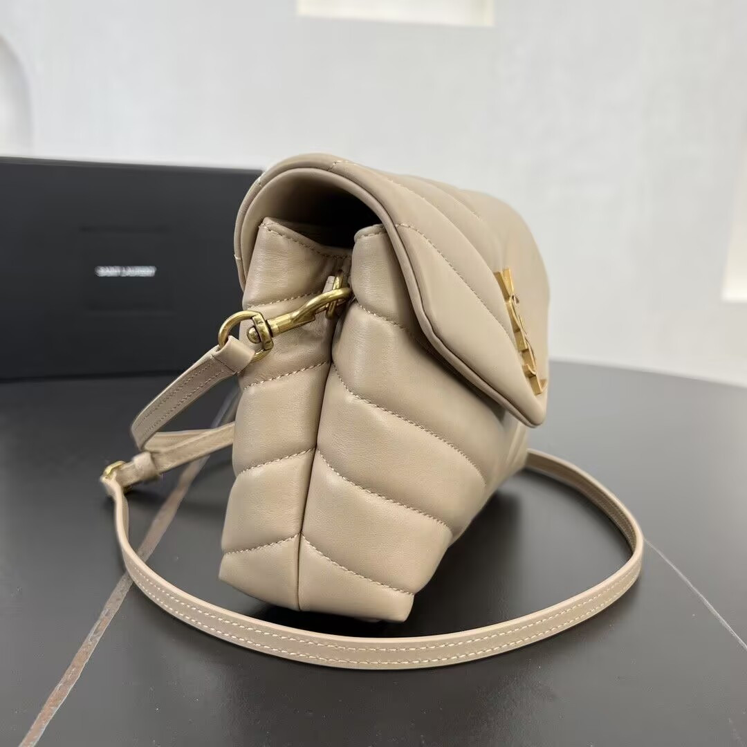 Y*L toy loulou in quilted leather  7.9 x 5.5 x 3 inches