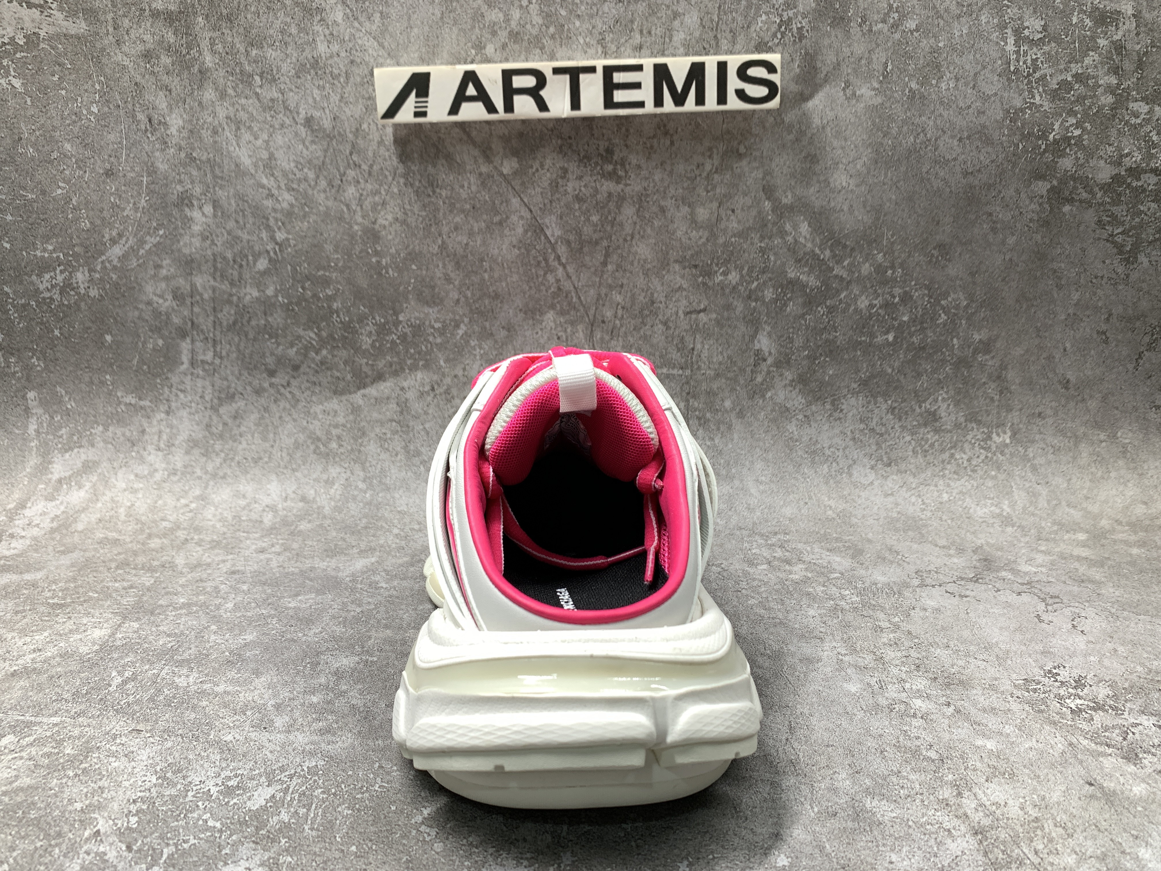 Balenciga Track Mule White Pink