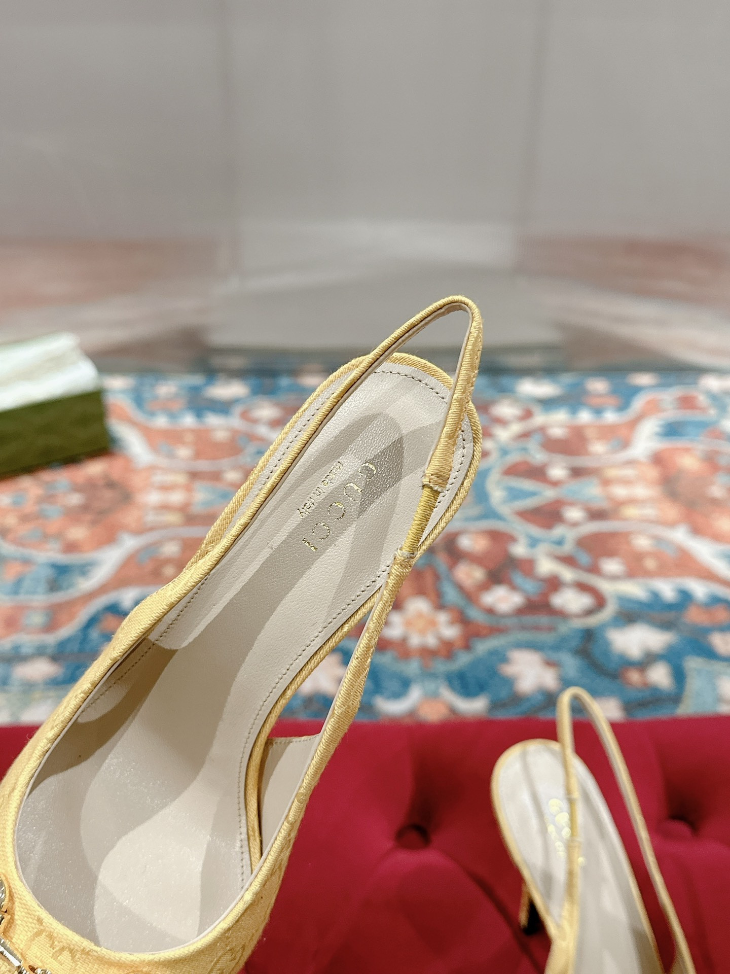 ua G*u*i horsebit slingback pump high heel