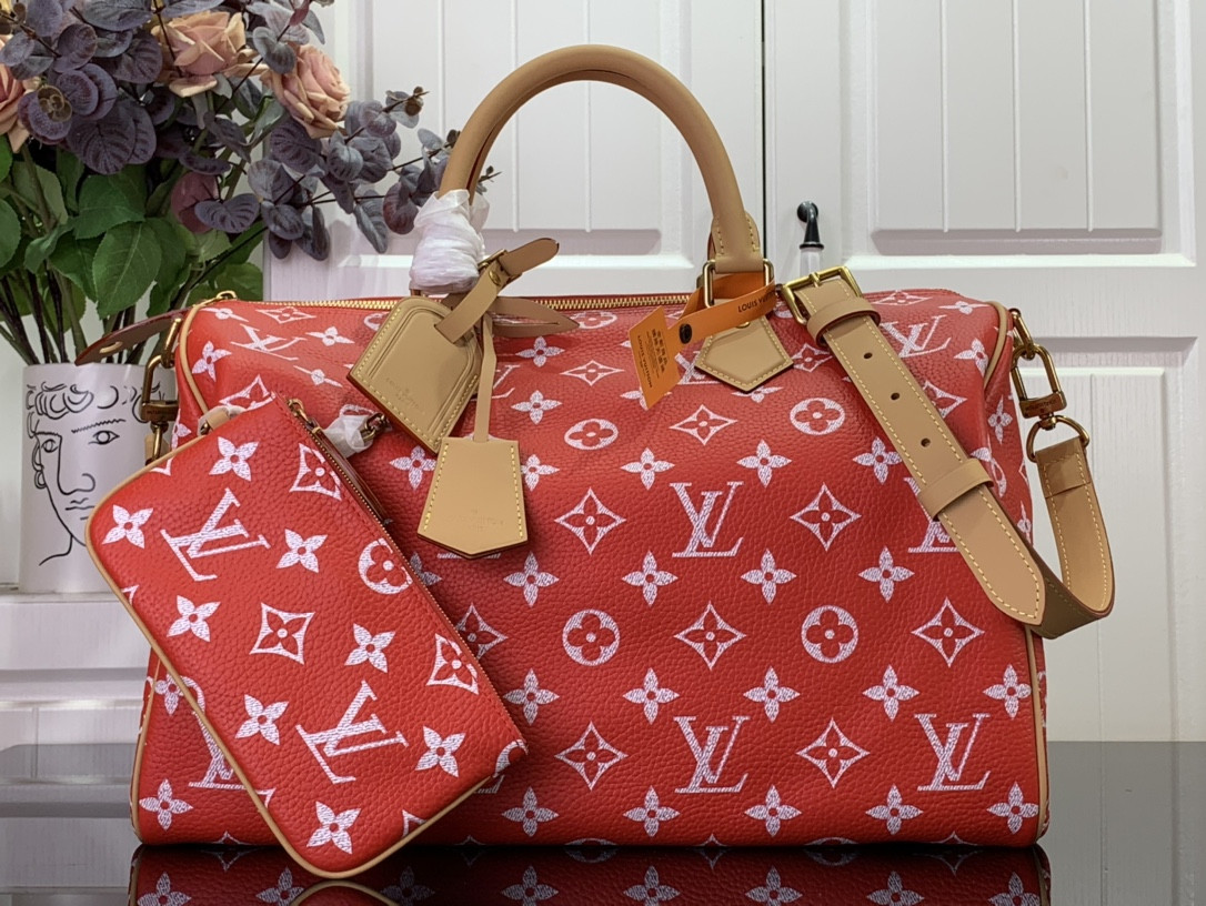 LV Speedy P9 Bandoulière 40 Red M24420 40 x 26 x23cm