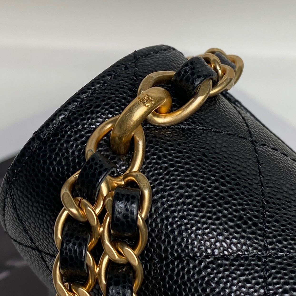 Ch*el flap handbag as5239 18×13×5.5cm