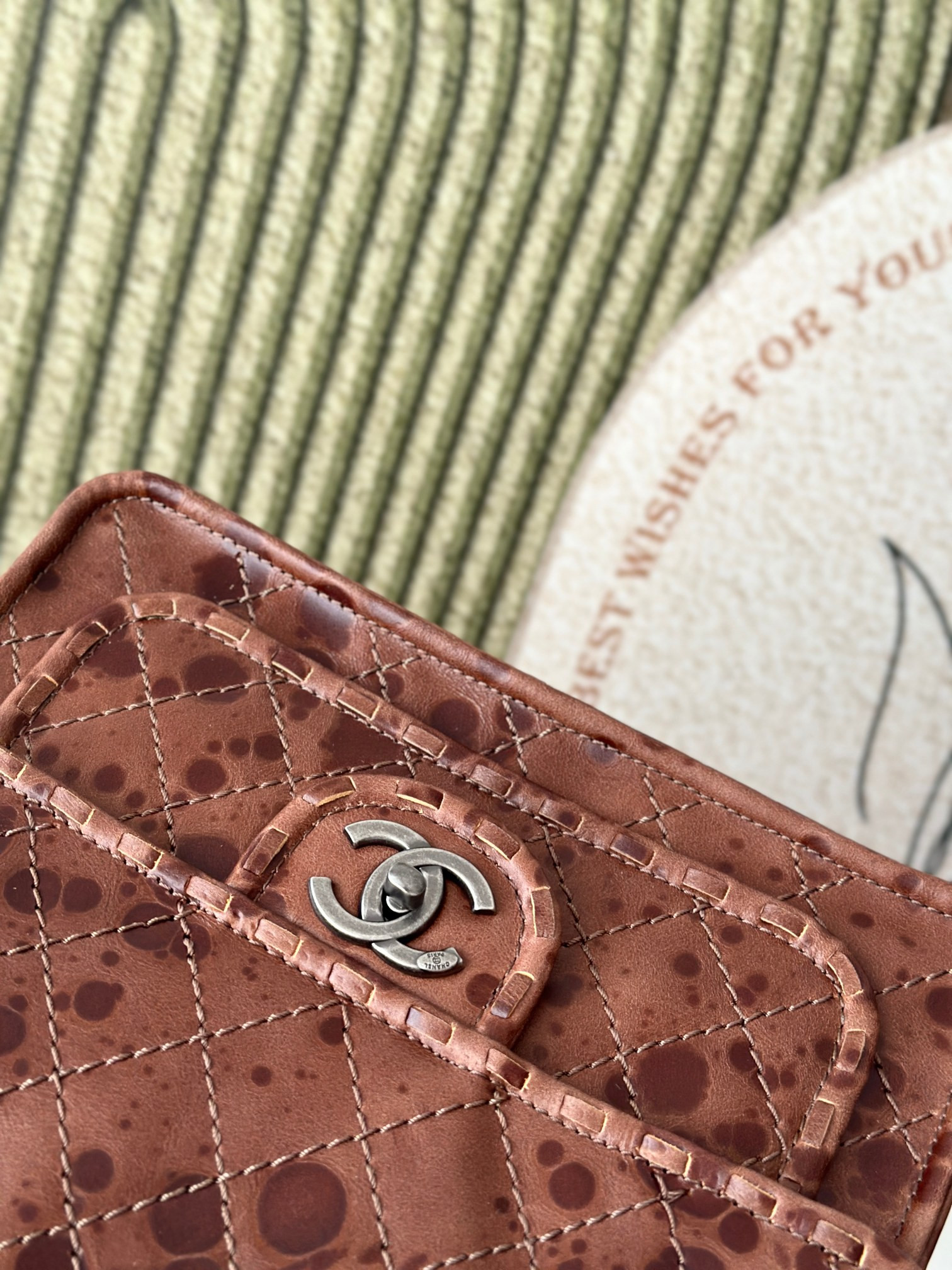 Ch*el vintage flap tofu bag 26x11x23cm