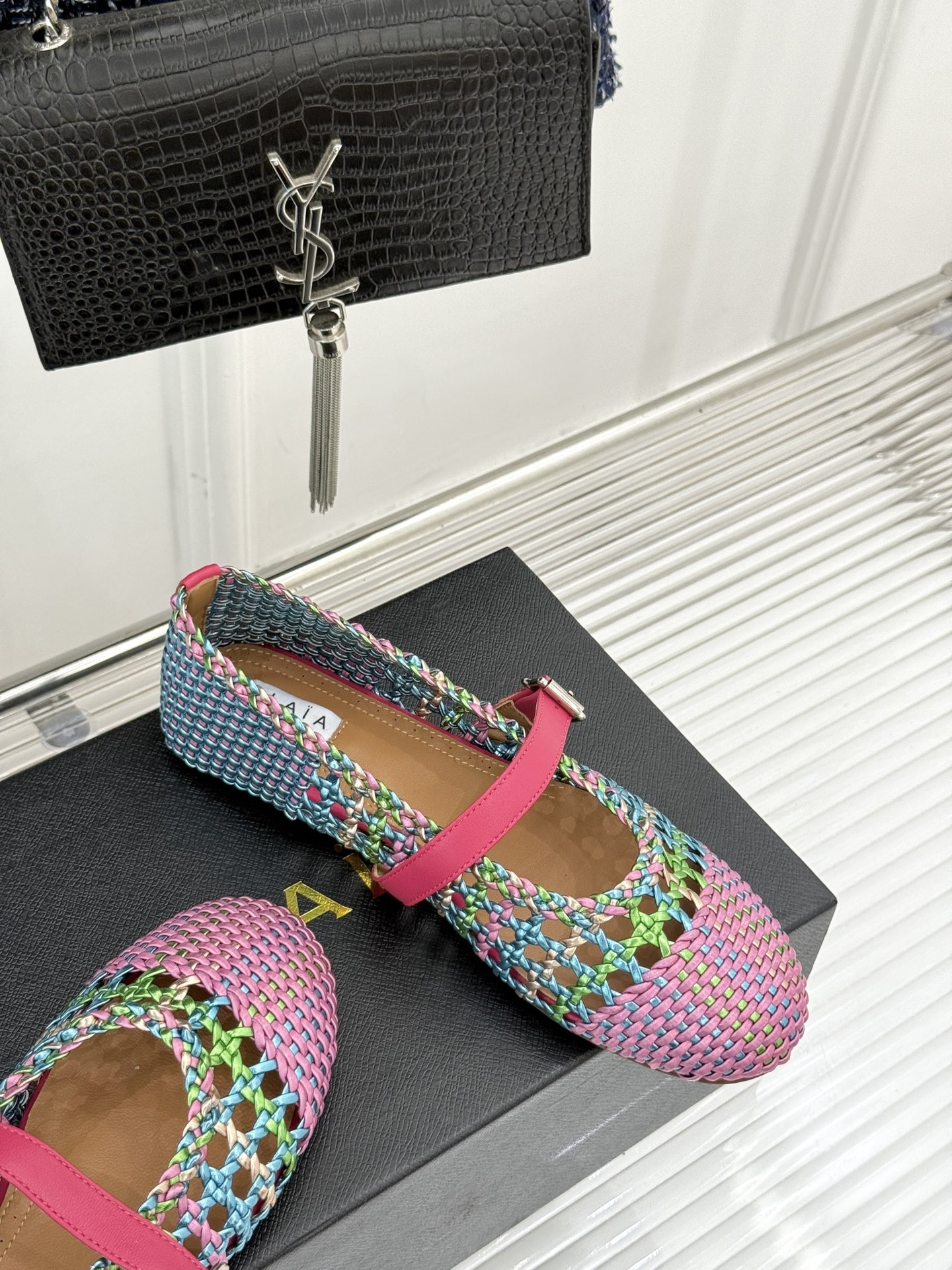 UA Alaïa Hollow Woven Mary Jane Flats(Customized Size 7-10 days production time)
